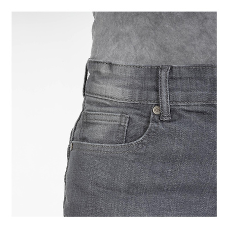 Damskie jeansy motocyklowe OZONE STRIKER SLIM FIT sprany szary