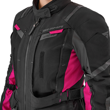 Damska kurtka motocyklowa tekstylna Shima HERO 2.0 różowy