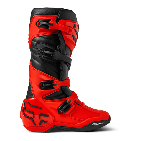 Buty motocyklowe cross offroad mtb FOX Comp Fluo czerwony