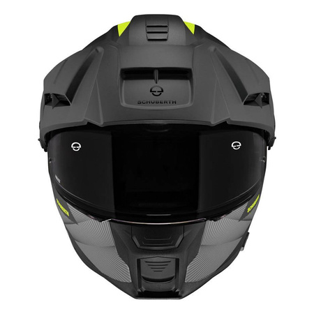 Kask motocyklowy SCHUBERTH E2 ECE DEFENDER YELLOW czarny szary żółty fluo