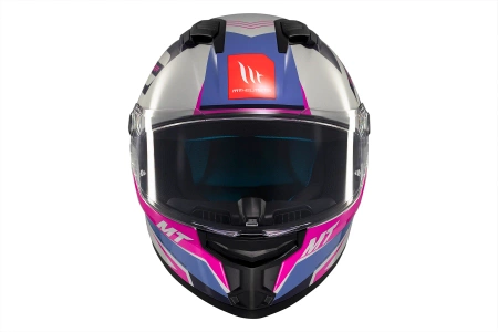 Kask motocyklowy MT STINGER 2 TRON WHITE/PINK/BLUE