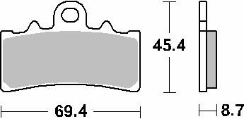 SBS KLOCKI HAMULCOWE KH606 STREET CERAMIC KOLOR CZARNY PASUJE DO: KTM 125/200/390 DUKE PRZÓD