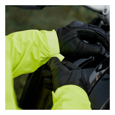 Kurtka przeciwdeszczowa odblaskowa motocyklowa Rebelhorn OCEAN żółty fluo unisex