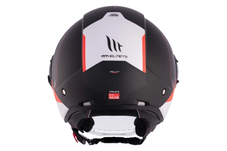 Kask motocyklowy MT VIALE SV S 68 UNIT MATT RED czarny biały czerwony