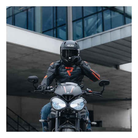 Kurtka motocyklowa skórzana sportowa/miejska Rebelhorn VANDAL czarny-czerwony