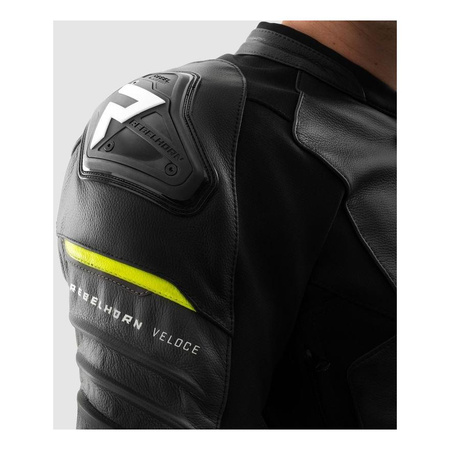 Kurtka motocyklowa REBELHORN VELOCE BLACK/GREY/FLUO YELLOW czarny szary żółty fluo