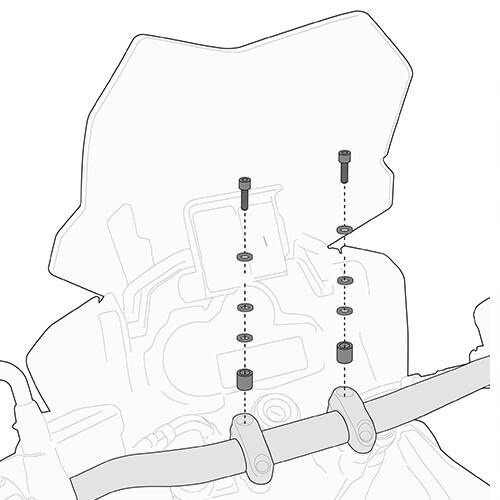 KAPPA ZESTAW MONTAŻOWY DO MOCOWANIA SMART BAR HONDA / SUZUKI KAWASAKI - motocyklowy bagaż