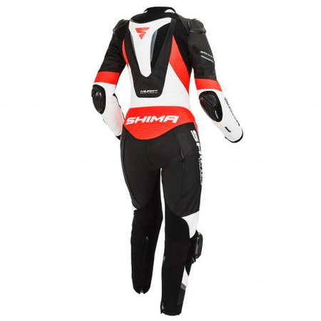 Kombinezon jednoczęściowy motocyklowy skórzany sportowy Shima MIURA RS biały/fluo