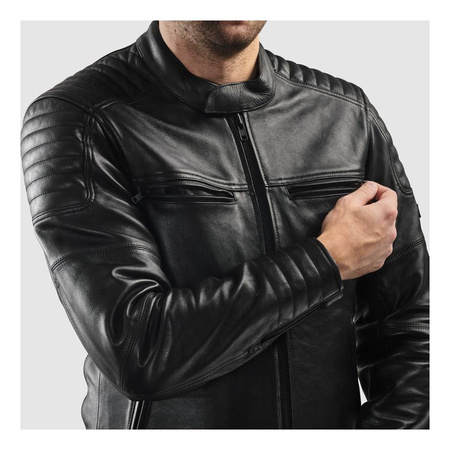 Kurtka motocyklowa skórzana Rebelhorn HUNTER II czarny mat
