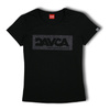 Koszulka codzienna T-shirt damski DAVCA LOGO BLACK GLITTER czarny