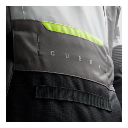 Kurtka motocyklowa tekstylna Rebelhorn CUBBY V czarny-szary-żółty fluo