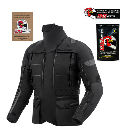 Kurtka motocyklowa tekstylna Rebelhorn CUBBY V czarny