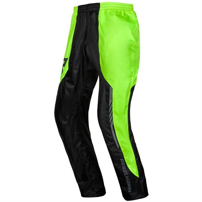 Spodnie przeciwdeszczowe motocyklowe Rebelhorn PATROL żółtyfluo-czarny unisex