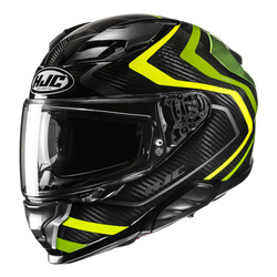 Kask motocyklowy integralny HJC F71 Carbon Nevio czarny/zielony