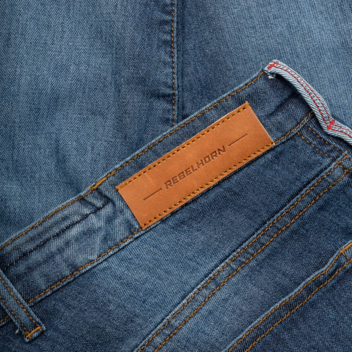 Jeansy motocyklowe Rebelhorn NOMAD TAPERED FIT niebieski