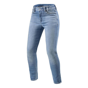 Spodnie jeansowe motocyklowe damskie REVIT SHELBY 3 LADY LIGHT BLUE VINTAGE niebieski