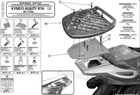 KAPPA Stelaż kufra motocyklowego centralnego KYMCO AGILITY 50/125/150/200 R16 (08-13) ( BEZ PŁYTY )