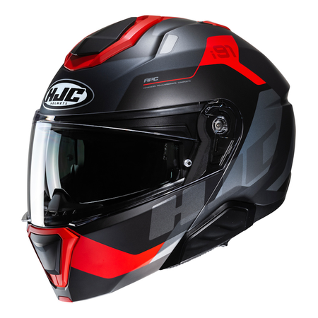 Kask motocyklowy szczękowy HJC I91 Carst czarny/czerwony