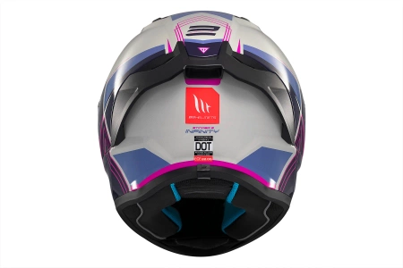 Kask motocyklowy MT STINGER 2 TRON WHITE/PINK/BLUE