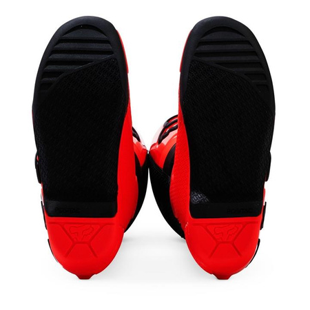 Dziecięce buty motocyklowe cross offroad mtb FOX Comp Fluo czerwony Junior