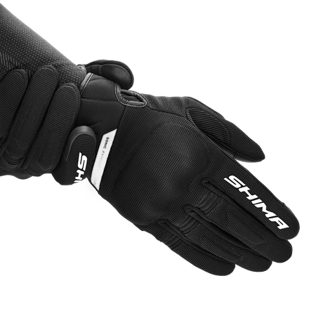 Rękawice motocyklowe SHIMA SONIC BLACK/WHITE czarny biały