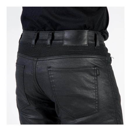 Jeansy motocyklowe OZONE RUSTY WAXED czarne