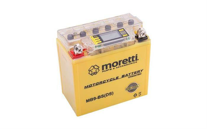 Akumulator MORETTI AGM (I-Gel) MB9-BS ze wskaźnikiem