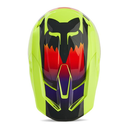 Kask cross offroad motocyklowy FOX V1 Flora Helmet żółty