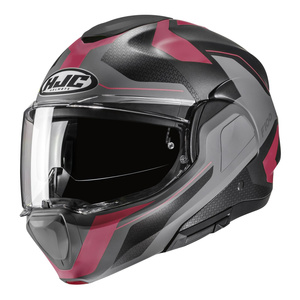 Kask motocyklowy HJC F100 Bios różowy/szary