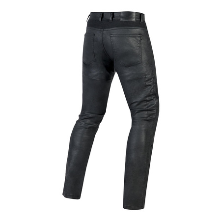 Jeansy motocyklowe OZONE RUSTY WAXED czarne
