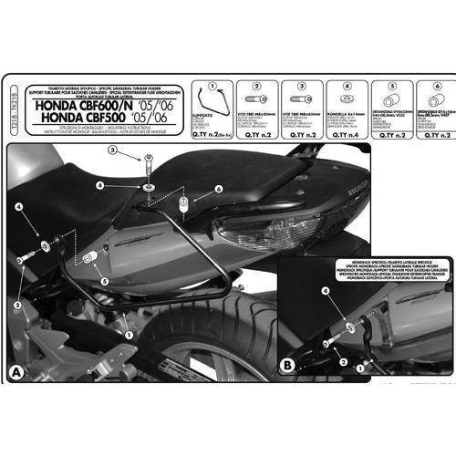 Kappa stelaż pod sakwy boczne Honda CBF 500 '04-'09, CBF 600s/n '04-'09, CBF 1000 '06-'09