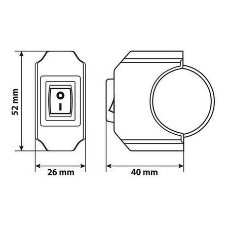 LAMPA Przełącznik wodoodporny - 12 V - 6 A max