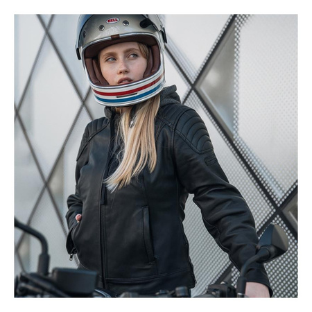 Damska kurtka motocyklowa skórzana miejska Rebelhorn IMPALA czarny