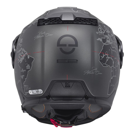 Kask motocyklowy SCHUBERTH E2 ECE ATLAS ANTHRACITE czarny szary czerwony