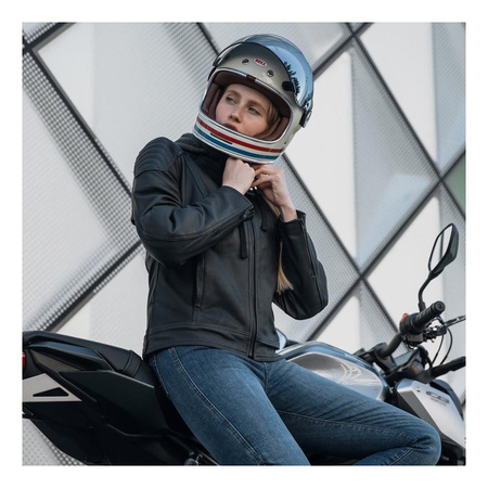 Damska kurtka motocyklowa skórzana miejska Rebelhorn IMPALA czarny