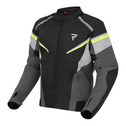 Kurtka motocyklowa tekstylna Rebelhorn SPARK czarny-szary-żółty fluo