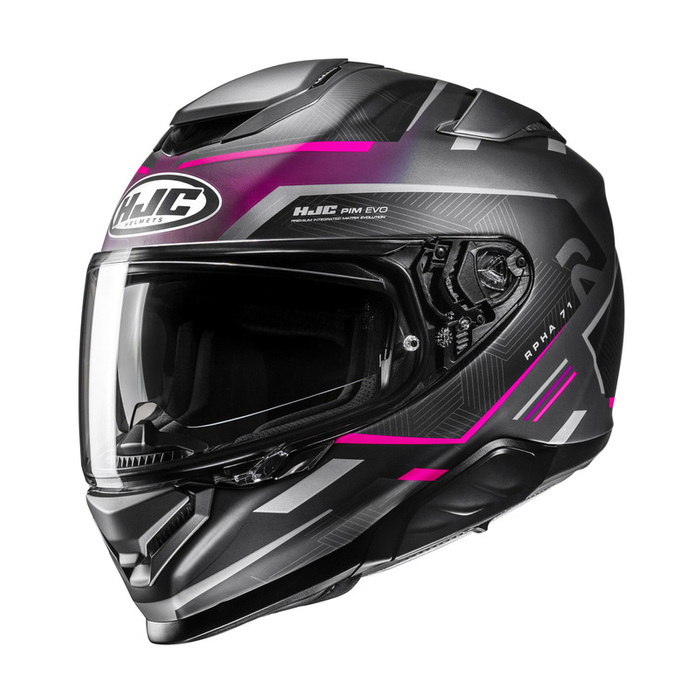 Kask motocyklowy integralny HJC RPHA 71 Ellon czarny/fioletowy