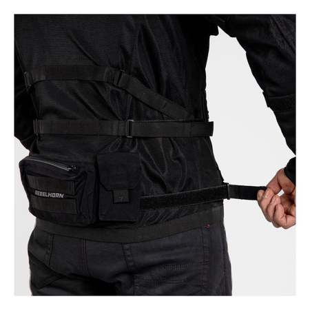 Kurtka motocyklowa tekstylna miejska Rebelhorn BRUTALE czarny