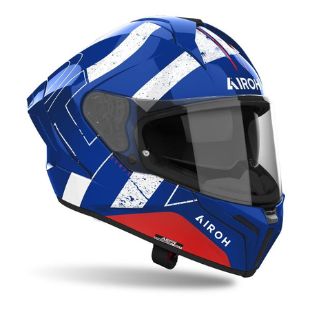 Kask motocyklowy AIROH MATRYX SCOPE BLUE/RED GLOSS niebieski czerwony biały