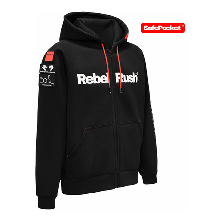 Bluza codzienna REBELRUSH ZIP BLACK czarny