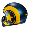 Kask motocyklowy integralny custom cruiser HJC V60 Nyx niebieski/żółty