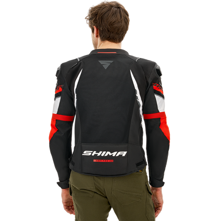 Kurtka motocyklowa tekstylna miejska Shima MESH PRO 2.0 czerwony