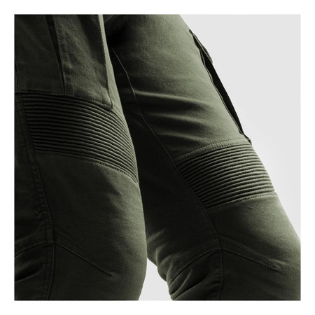 Jeansy motocyklowe REBELHORN FASTER OLIVE GREEN zielony