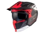 Kask motocyklowy MT STREETFIGHTER SV S TOTEM MATT PEARL RED czerwony szary czarny