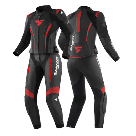 Kombinezon motocyklowy dwuczęściowy damski SHIMA MIURA 2.0 BLACK/RED czarny czerwony biały
