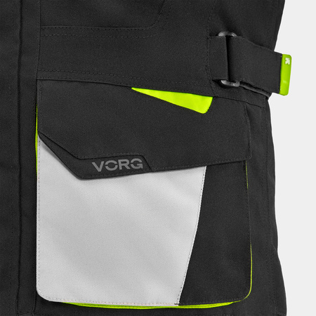 Kurtka motocyklowa VORG CUMULUS FLUO czarny szary żółty fluo
