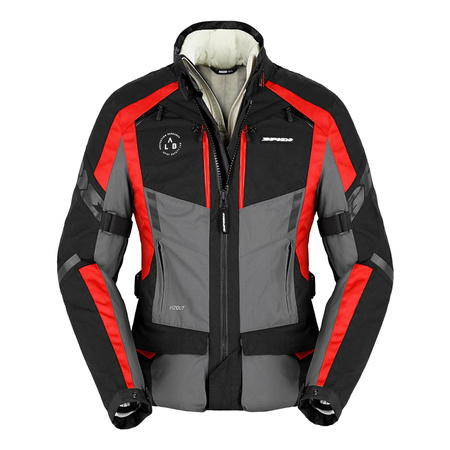 Kurtka motocyklowa damska SPIDI 4 SEASON EVO LADY RED szary czarny czerwony