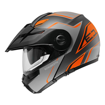 Kask motocyklowy SCHUBERTH E1 ECE ENDURANCE ORANGE pomarańczowy szary czarny
