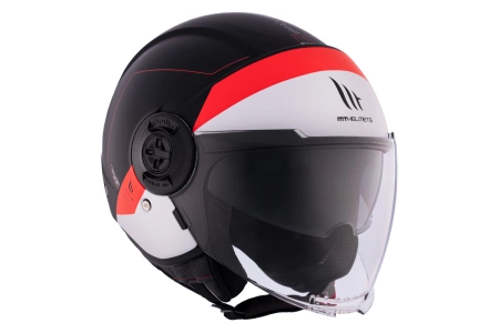 Kask motocyklowy MT VIALE SV S 68 UNIT MATT RED czarny biały czerwony