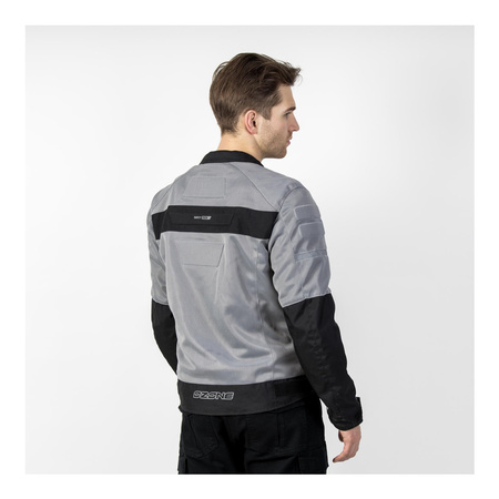 Kurtka motocyklowa tekstylna miejska OZONE DART SILVER czarna